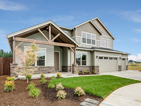 Modern home with new siding